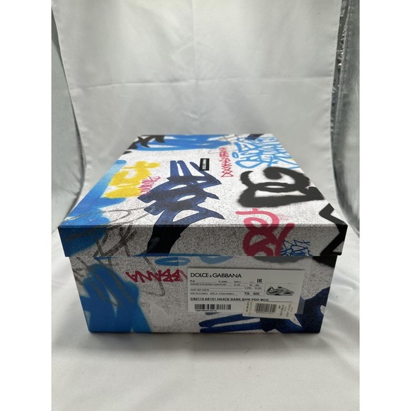 Dolce & Gabbana Men's Toy Graffiti Print Slip On Low Top Sneakers Dark Side US 7 - Picture 7 of 7